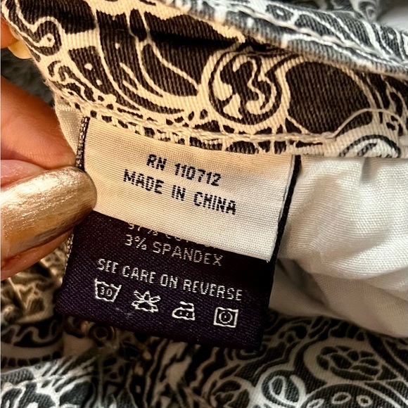 Vigold Skinny Jeans Style V60 Paisley Pants Stretch Feminine Goth Size 13/14 32 - Picture 5 of 13